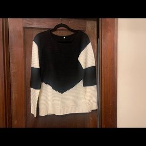 Black and white sweater